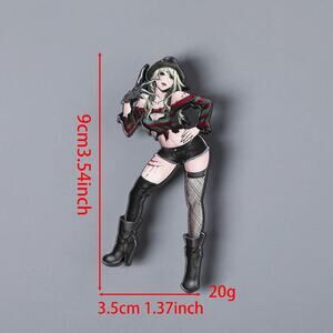 Punk Goth Girl Halloween Horror BIG Enamel Pin-ONLY ONE